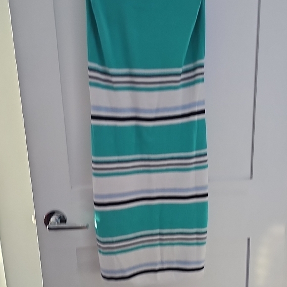 Tommy Bahama Teal and White Striped Dress Size XS - Picture 4 of 12